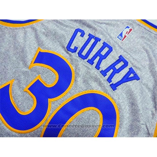 Maglia Moda Statico Golden State Warriors Stephen Curry #30 Grigio